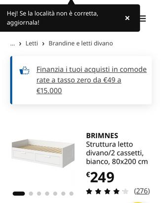 Letto  Slakt Ikea compresi materassi