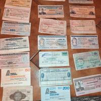 mini assegni anni 70 