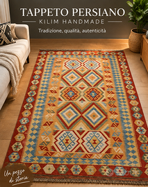 Tappeto Persiano Kilim Fatto a Mano 200*140