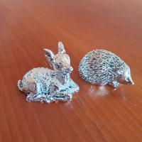 Coppia di Statuine / Soprammobili - Animali Argent