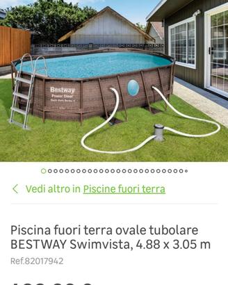 Piscina fuori terra ovale