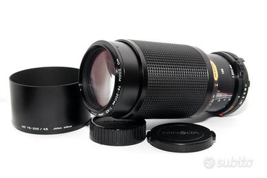 MINOLTA MD ZOOM 75-200mm 4,5 Obiettivo + PARALUCE