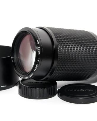 MINOLTA MD ZOOM 75-200mm 4,5 Obiettivo + PARALUCE