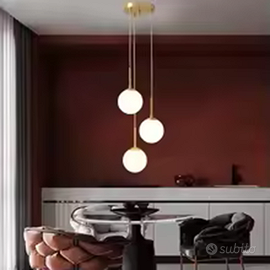 Lampada a sospensione a sfera in vetro a LED