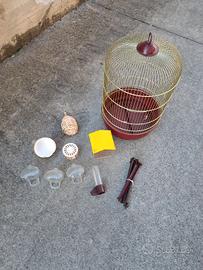 voliera per canarini con a cessori 