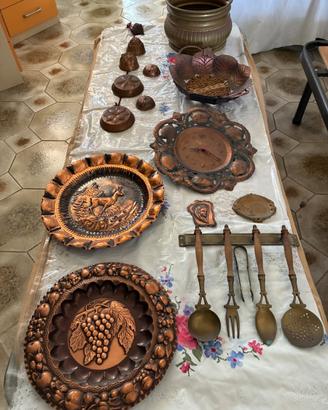 Lotto Oggetti Vintage in Rame e Ottone –