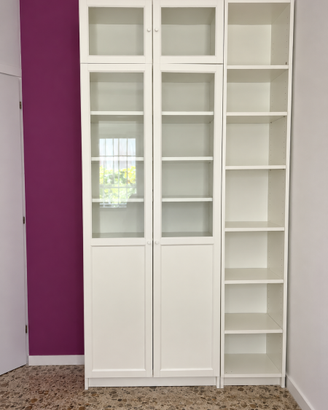 Libreria IKEA BILLY/OXBERG bianca con ante