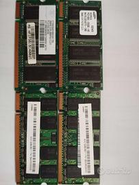 Blocchi memoria RAM pc portatili. 