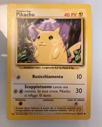 Pikachu set base originale italiano