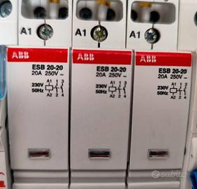 TRE ABB ESB 20-20 230V AC CONTATTORE MODULARE