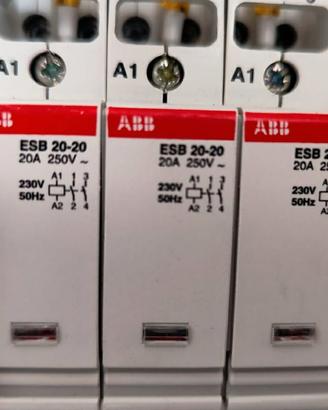 TRE ABB ESB 20-20 230V AC CONTATTORE MODULARE