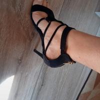 sandali con tacco alto neri