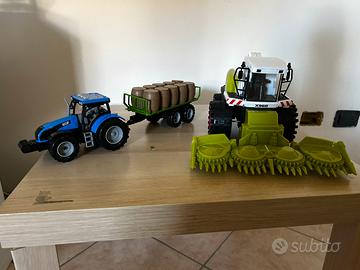 Trattore e mietitrebbia