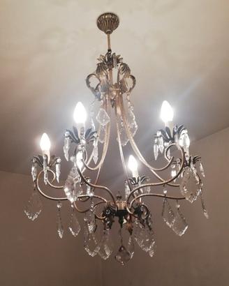 Lampadario gocce vetro