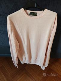 Pullover maglia Fred Perry rosa 100% cotone