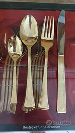 Posate dorate  24 karat Vergoldet