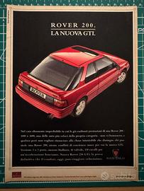 Pubblicità Rover 200 GTi originale 1991 vintage au
