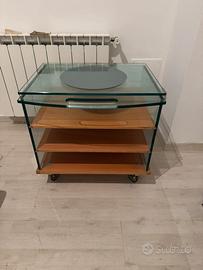 Carrello girevole porta tv e stereo