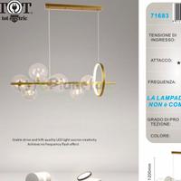 Lampadario moderno con sfere