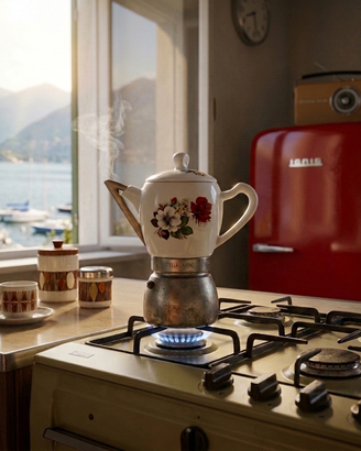 Caffettiera moka vintage Stella Laveno anni 60