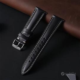 CINTURINO Pelle di Cuoio Nero 22mm. sgancio rapido