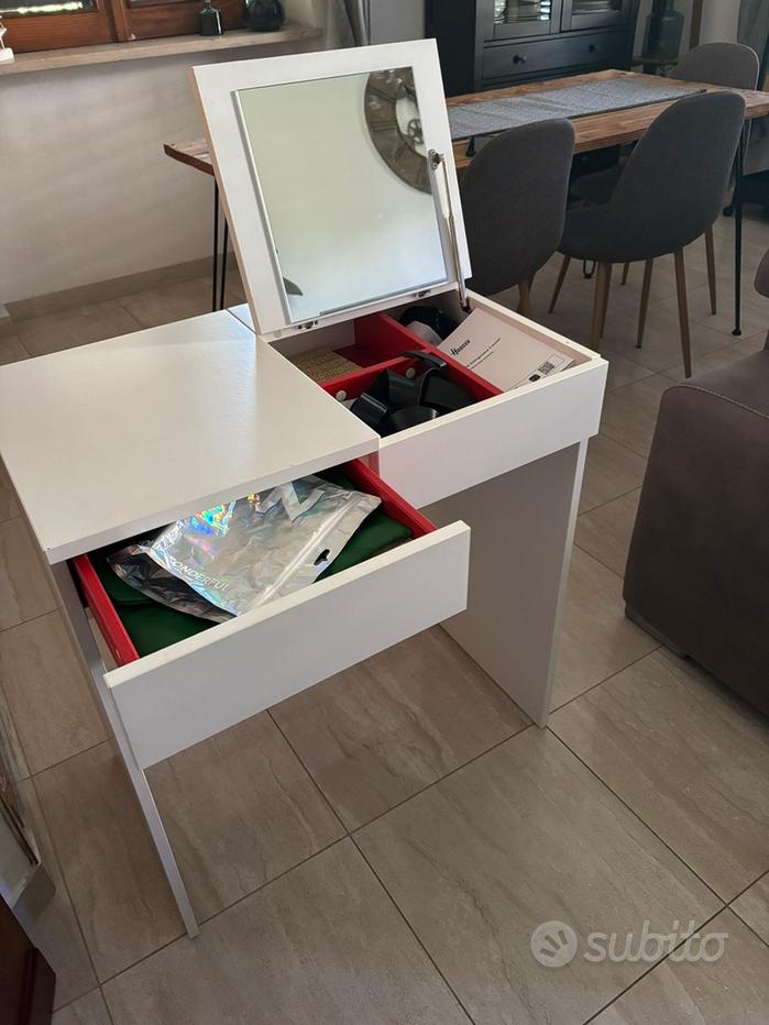 Sgabello Sedia Trucco Ikea MUSKAN Sgabello Con Contenitore, Bianco