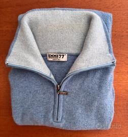 Maglione con collo e zip modello polo