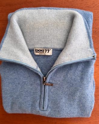 Maglione con collo e zip modello polo
