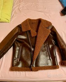 Giacca Zara in similpelle marrone taglia L