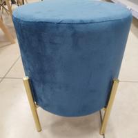 Pouf blu in camoscio blu e vari colori nuovo