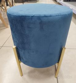 Pouf blu in camoscio blu e vari colori nuovo