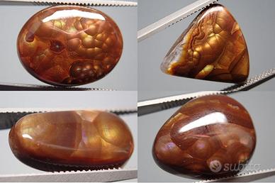 Agata di Fuoco 4gemme cabochon montare /collezione