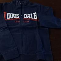 FELPA LONSDALE UOMO - ZIP - BLUE