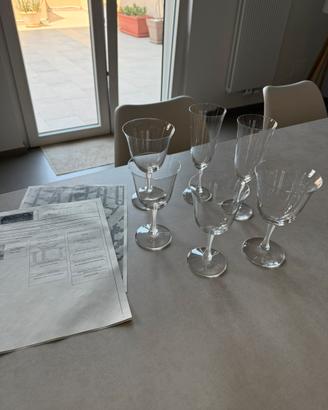 Set 6 Calici Cristallo Lalique France Barsac 1939