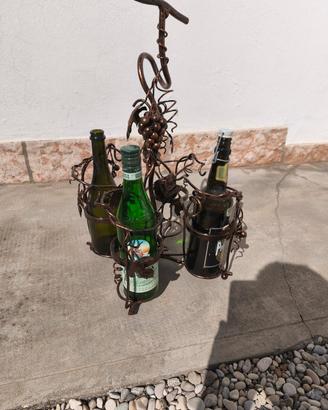 porta bottiglie in ferro battuto