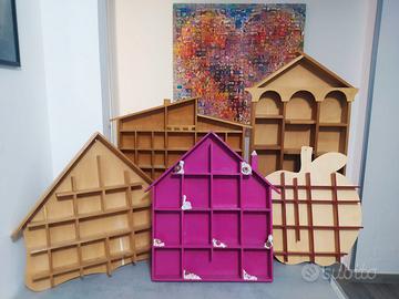 set di casette in legno