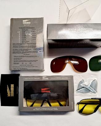 favolosi occhiali squadron elicotterista moto ecc.