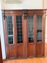 Libreria con vetri antica