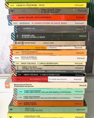 22 libri di autori stranieri edizioni Feltrinelli