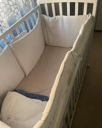 Lettino prenatal -materasso cuscini e paracolpi