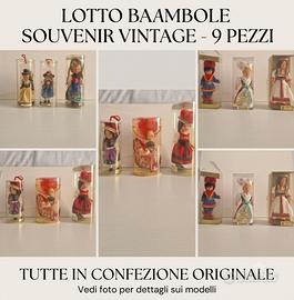 Lotto 9 bambole da collezione vintage in conf3ori