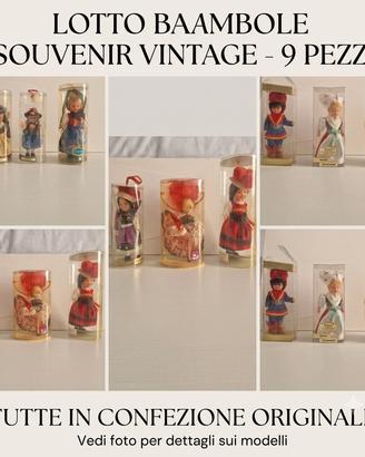 Lotto 9 bambole da collezione vintage in conf3ori