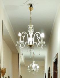 lampadari in cristallo con tre bracci 