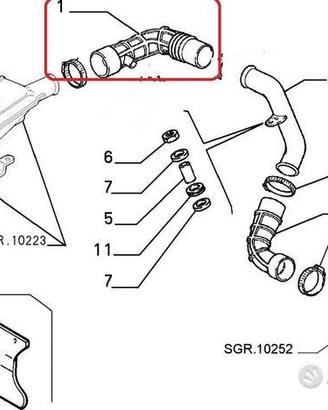 MANICOTTO ASPIRAZIONE ALIMENTAZIONE ALFA 145-146 -