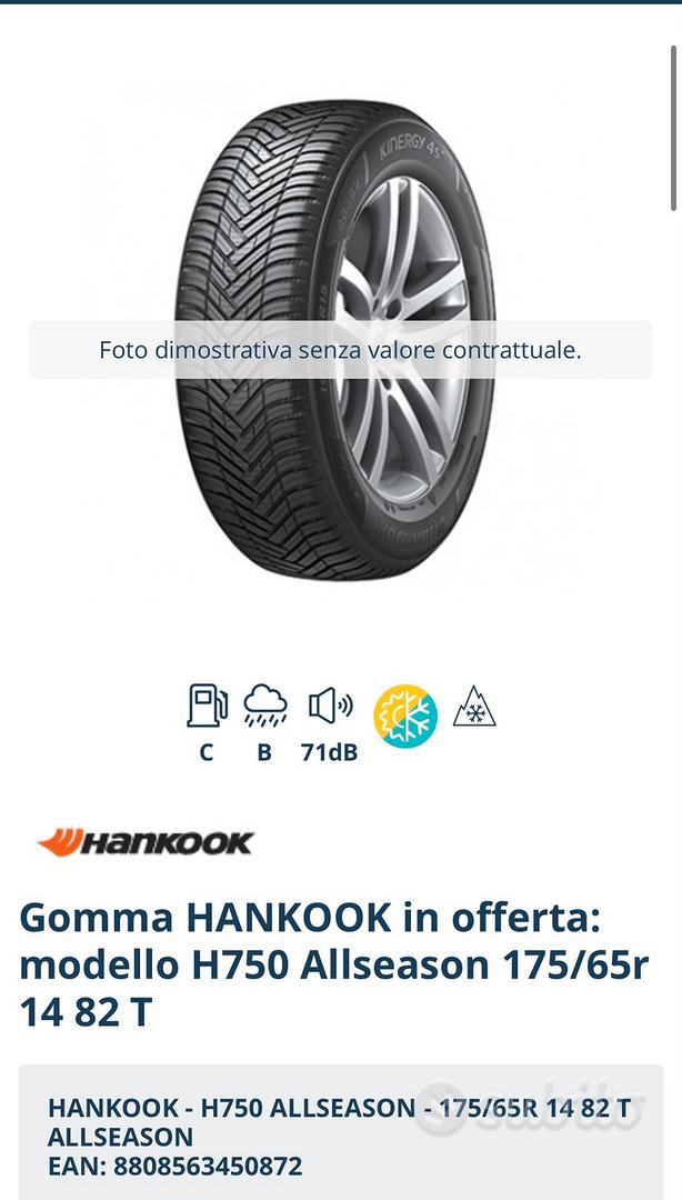 Gomme HANKOOK H750 175/65 R 14 82T PNEUMATICI AUTO 4 STAGIONI 