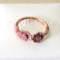 Pandora Anello con tre Margherite rosa Mis 54