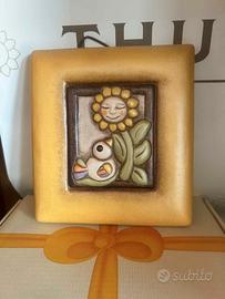 Thun quadro country in ceramica con girasole