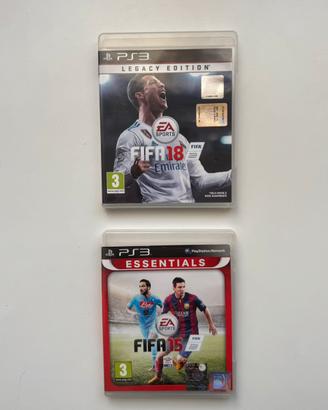 Lotto FIFA 18 Legacy + FIFA 15 Essentials (PS3)