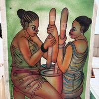 Tela africana in sabbia realizzata a mano