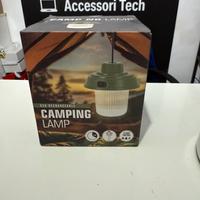 Lampada da campeggio ricaricabiUSB 3 modalità luce